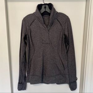Lululemon Grey Herringbone Quarterzip